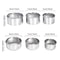 Stainless Steel Dumplings Molds Round Cookie Biscuit Cutters Circle Pastry Ring Molds 5