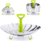 Stainless Steel 9Inch Lotus Steaming Tray Food Steamer Rack Folding Mesh Vegetable Fruit Steaming Basket Cooking