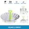 Stainless Steel 9Inch Lotus Steaming Tray Food Steamer Rack Folding Mesh Vegetable Fruit Steaming Basket Cooking