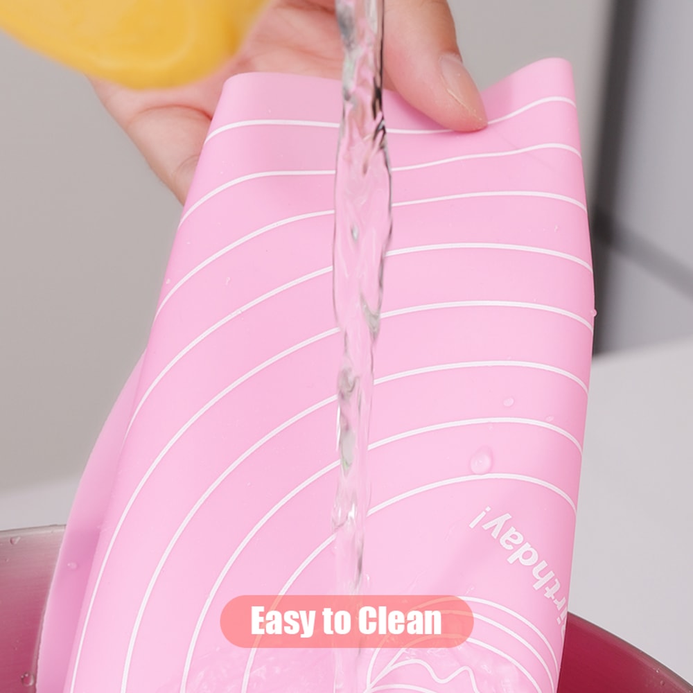 Round Cake Turntable Mat Silicone Dough Mat With Scale Heat Resistant Nonslip Pastry Pad For Baking 4