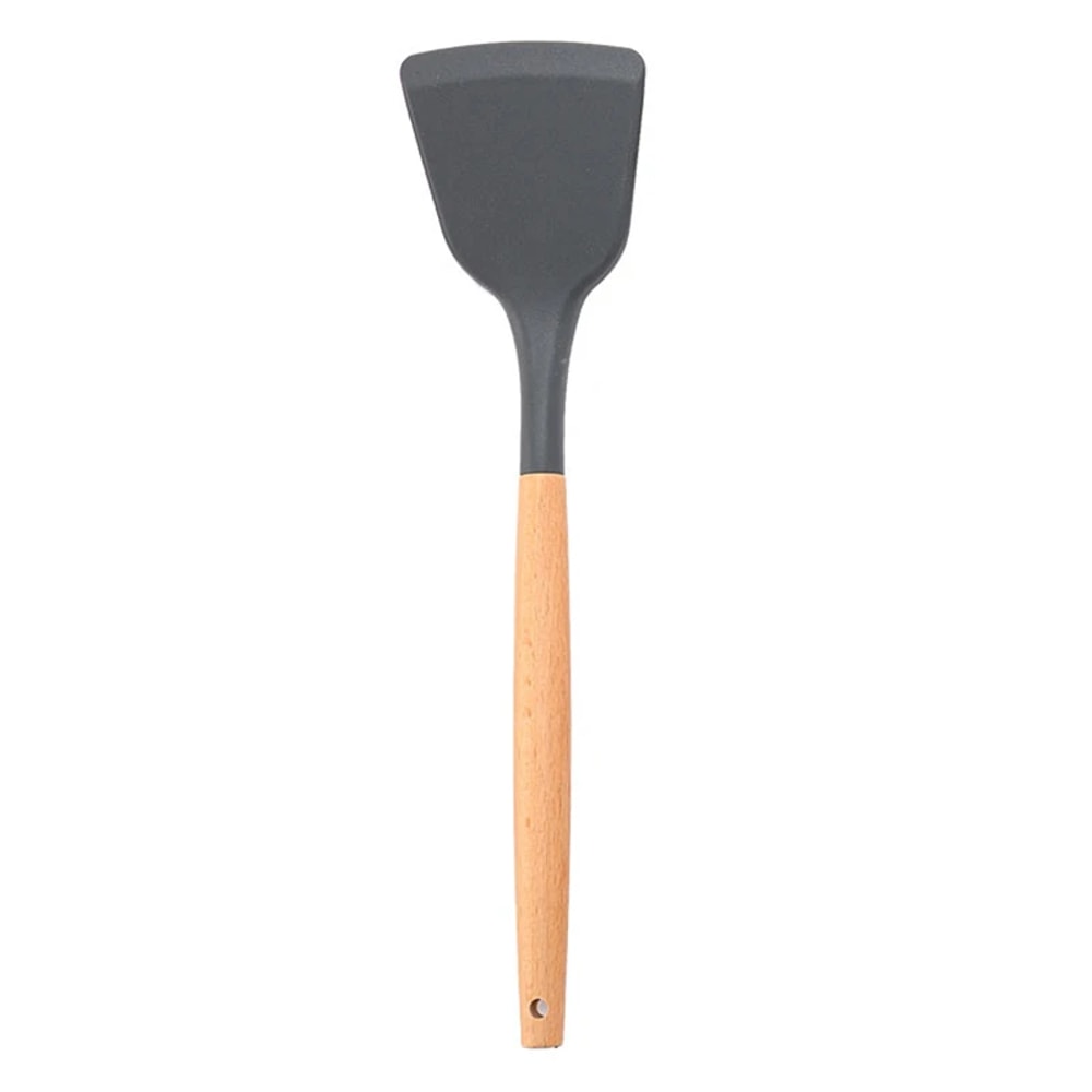 Wooden Turner Silicone Spatula Non Stick Frying Pan Shovel Pancakes Meat Egg Scraper Kitchen Cookin 7