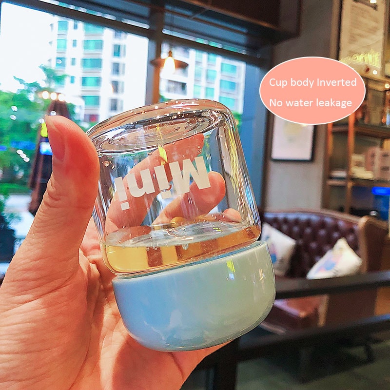 Portable Small Glass Water Bottle Mini Heat Resistant Cup With Hand Rope For Kids And Students 3