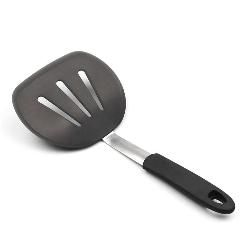 Wide Non Stick Pancake Turner Flexible Silicone Spatula With Stainless Steel Handle BPA Free Kitche 6