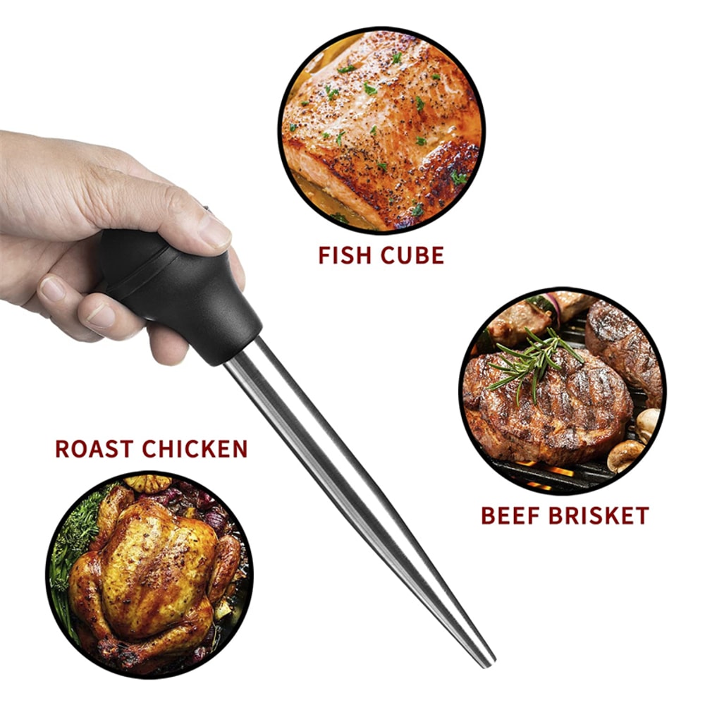 BBQ Meat Syringe Marinade Flavor Needle Set for Cooking Pork Steak Turkey Baster Sauces Barbecue Seasoning Tool