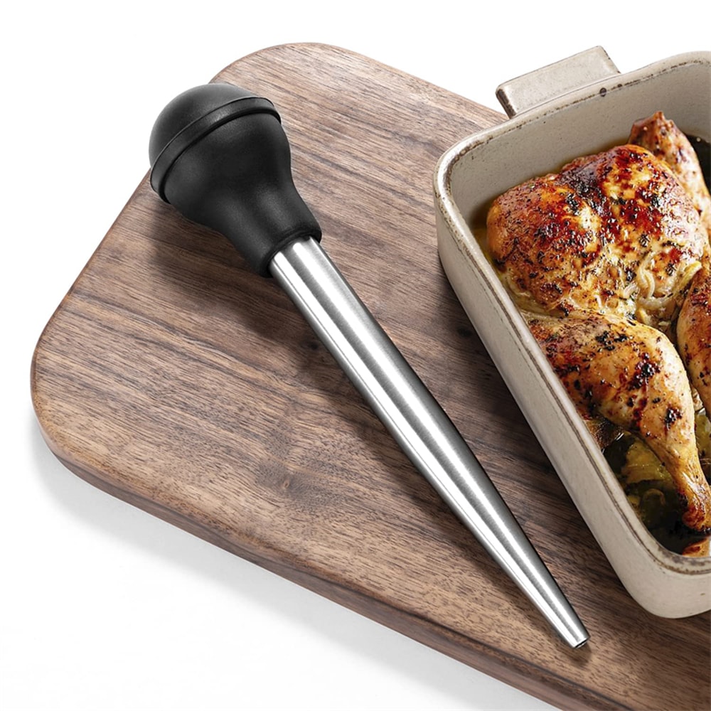 BBQ Meat Syringe Marinade Flavor Needle Set for Cooking Pork Steak Turkey Baster Sauces Barbecue Seasoning Tool