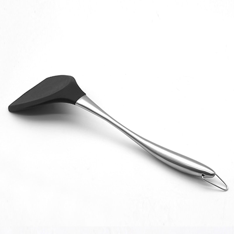 Heat Resistant NonStick Silicone Spatula With Stainless Steel Handle For Cooking Meat Beef Pancakes 5