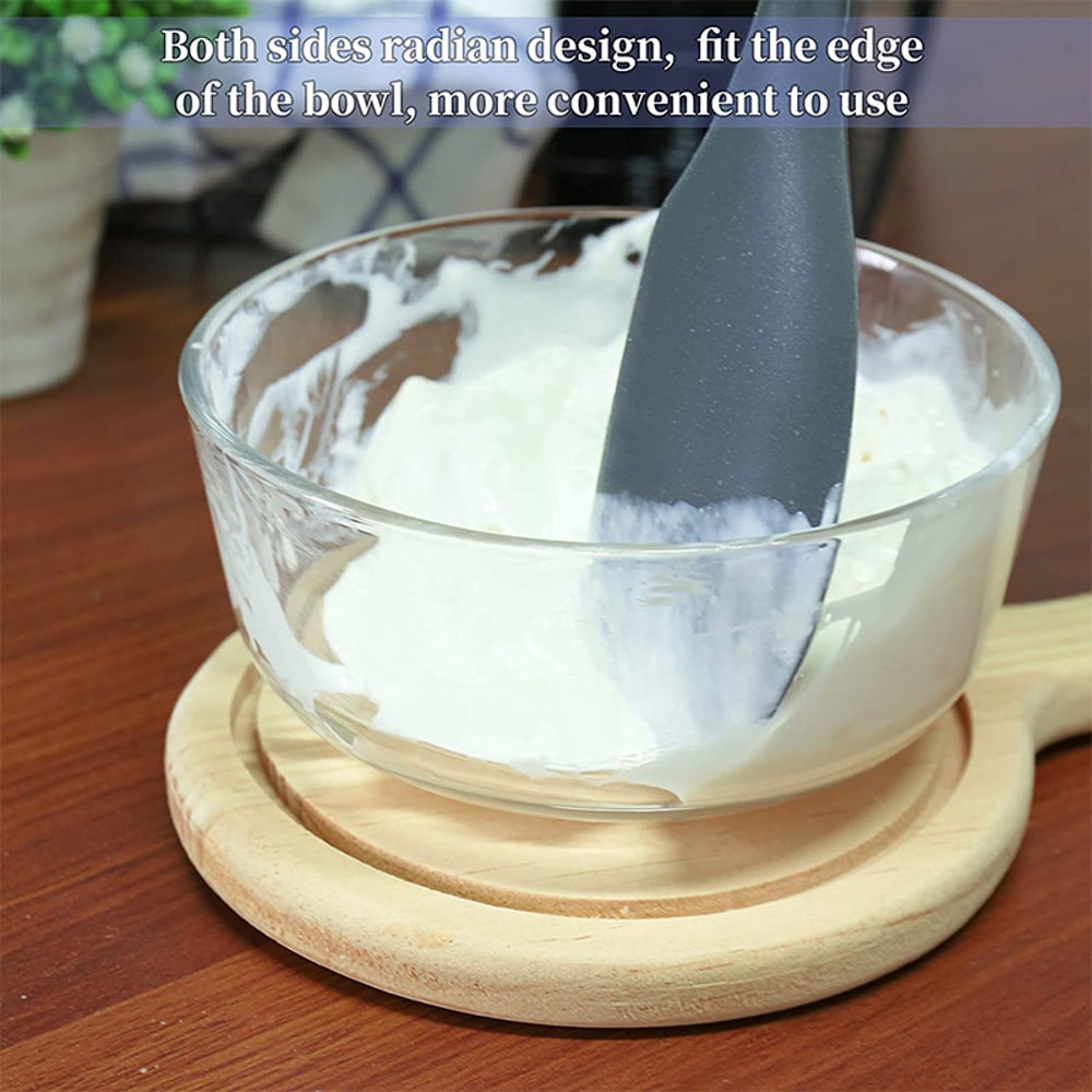 Silicone Butter Spatula NonStick Cream Baking Scraper Chocolate Smoother Wooden Heat Resistant Kitc 1