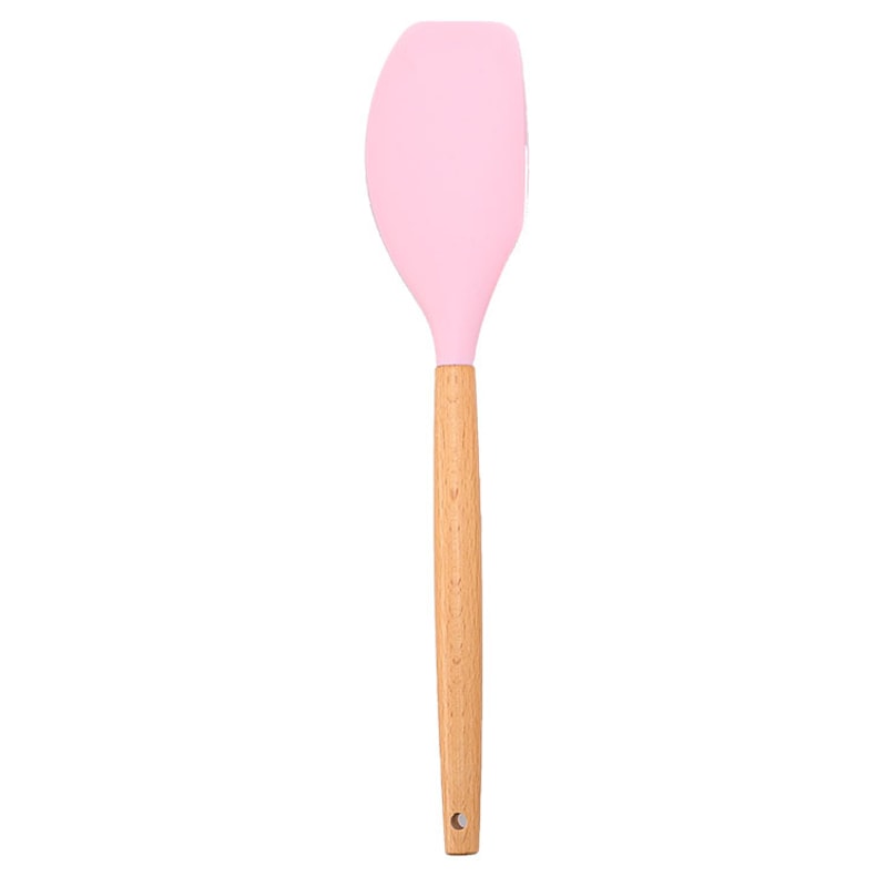 Silicone Butter Spatula NonStick Cream Baking Scraper Chocolate Smoother Wooden Heat Resistant Kitc 6