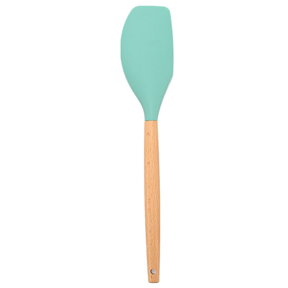 Silicone Butter Spatula NonStick Cream Baking Scraper Chocolate Smoother Wooden Heat Resistant Kitc 7