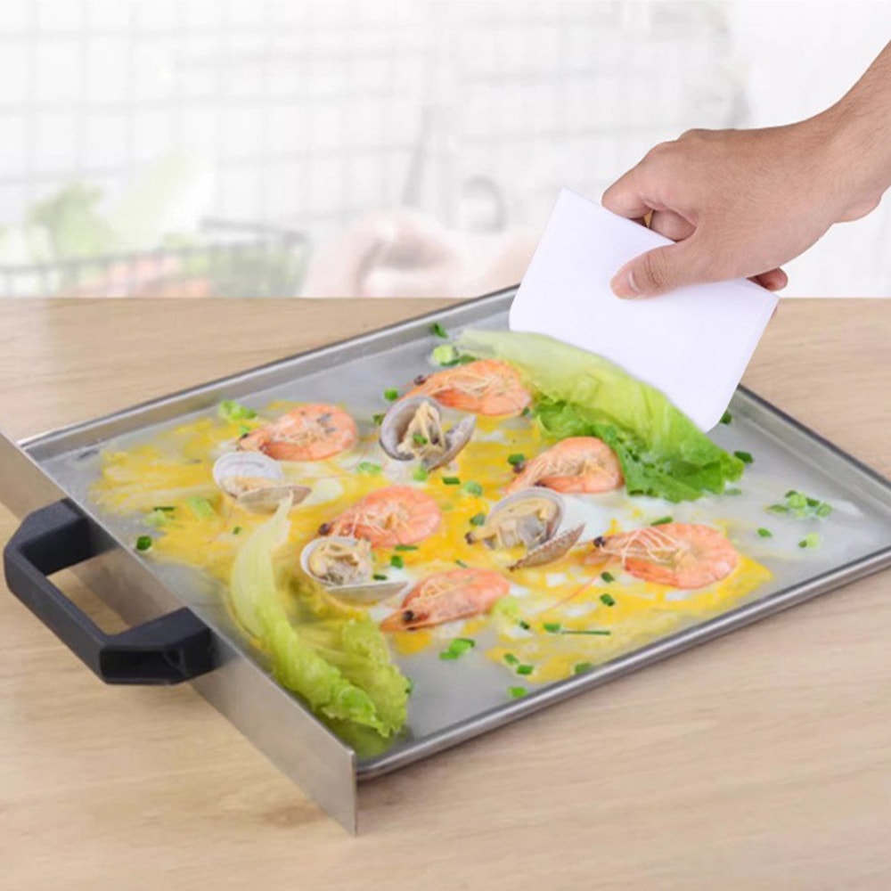 Smooth Edged Butter Scraper Plastic Cake Cream Spatula Dough Knife Essential Baking Tool For Home U 5