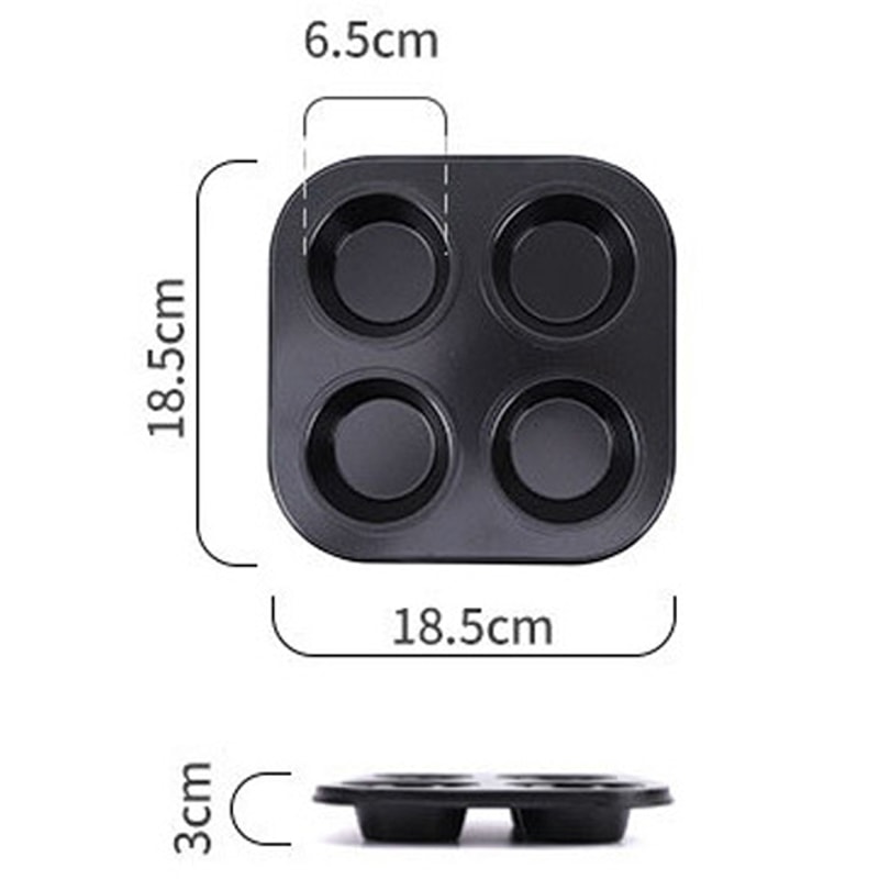 NonStick Cupcake Tray Holes Carbon Steel Baking Mold Muffin Cake Pan 5