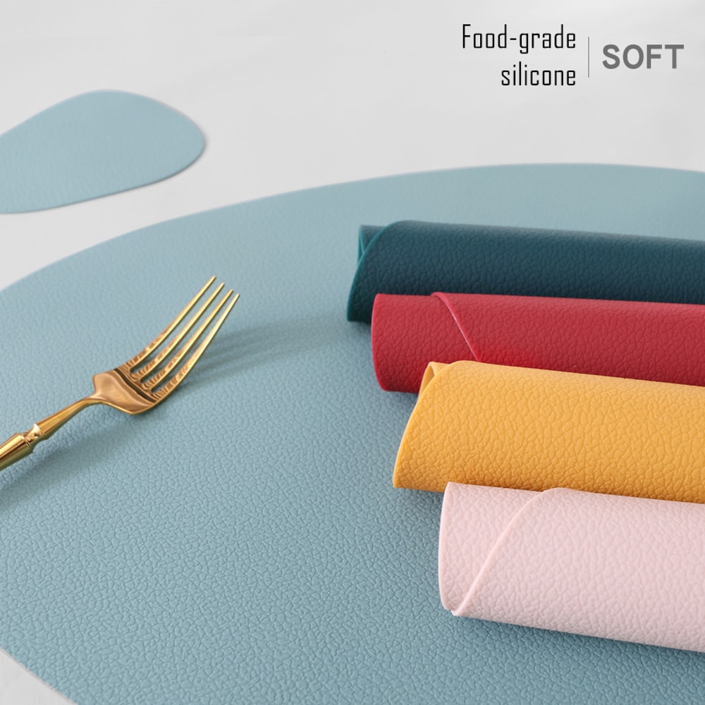 Silicone Placemat Table Mat Set Waterproof NonSlip Heat Insulation Washable Bowl Cup Coaster For Ki 1