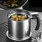Stainless Steel Oil Strainer Pot with Lid Fine Mesh Fast Filtering Frying Bacon Fat Oil Storage Container