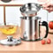 Stainless Steel Oil Strainer Pot with Lid Fine Mesh Fast Filtering Frying Bacon Fat Oil Storage Container