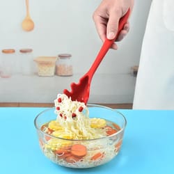 spaghetti spoon silicone colander noodle scoop long handle nylon drain strainer kitchen tool