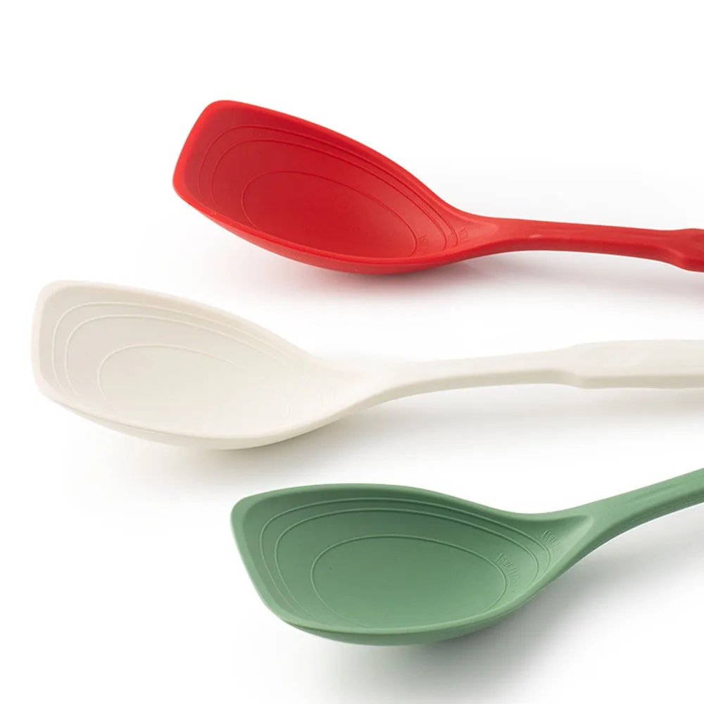 Multiuse Silicone Spoon For Cooking Comfortable Nonslip Handle Large Round Handle Mixing Spoon Kitc 5