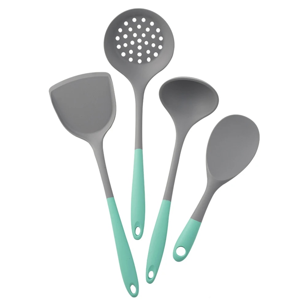 Silicone Cooking Utensil Set NonStick Pans Spatula Ladle Slotted Spoon Kitchen Tools 8