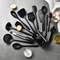 Kitchen Utensil Set Khaki Silicone Spatula Turner Soup Spoon Tools 8