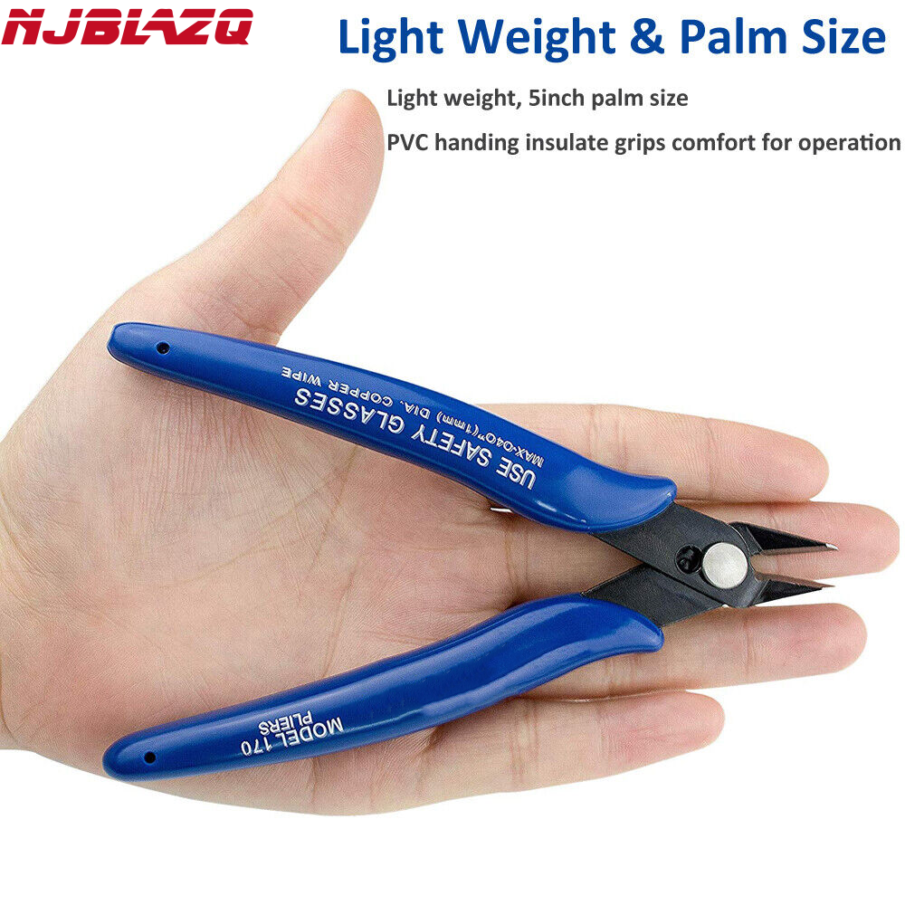 Electrical Wire Cable Cutters Pliers Carbon Steel Side Snips Nipper Flush Pliers Home Hand Tools 1