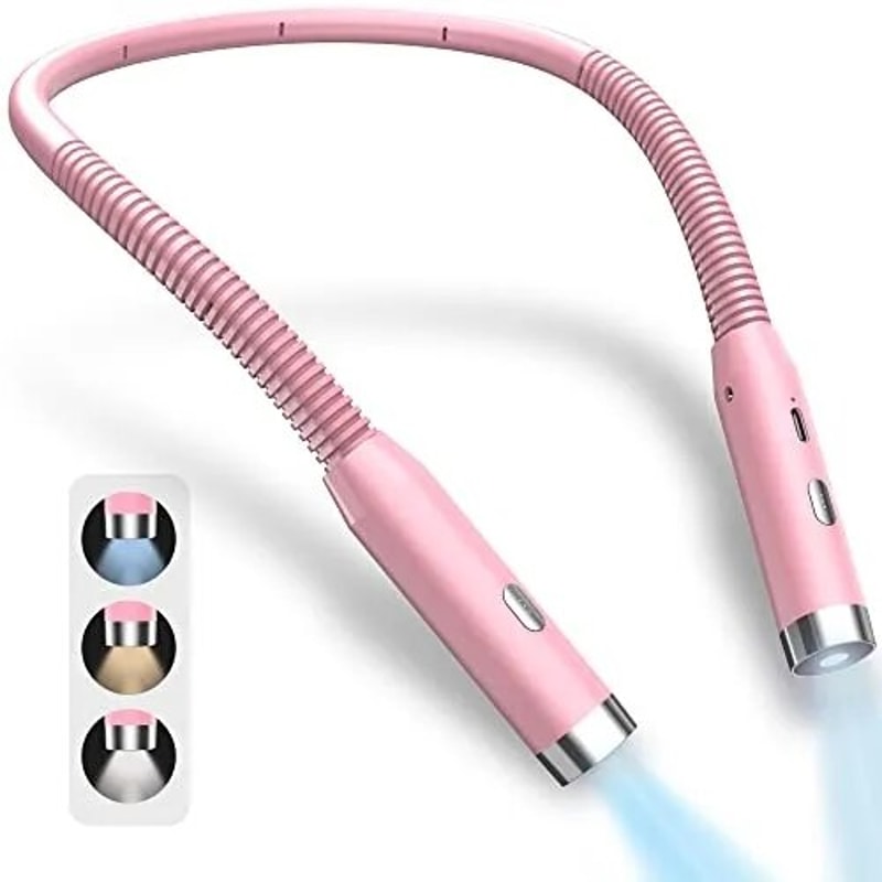 Portable Neck LED Reading Light USB Rechargeable Bendable Book Light For Bedtime Reading 7