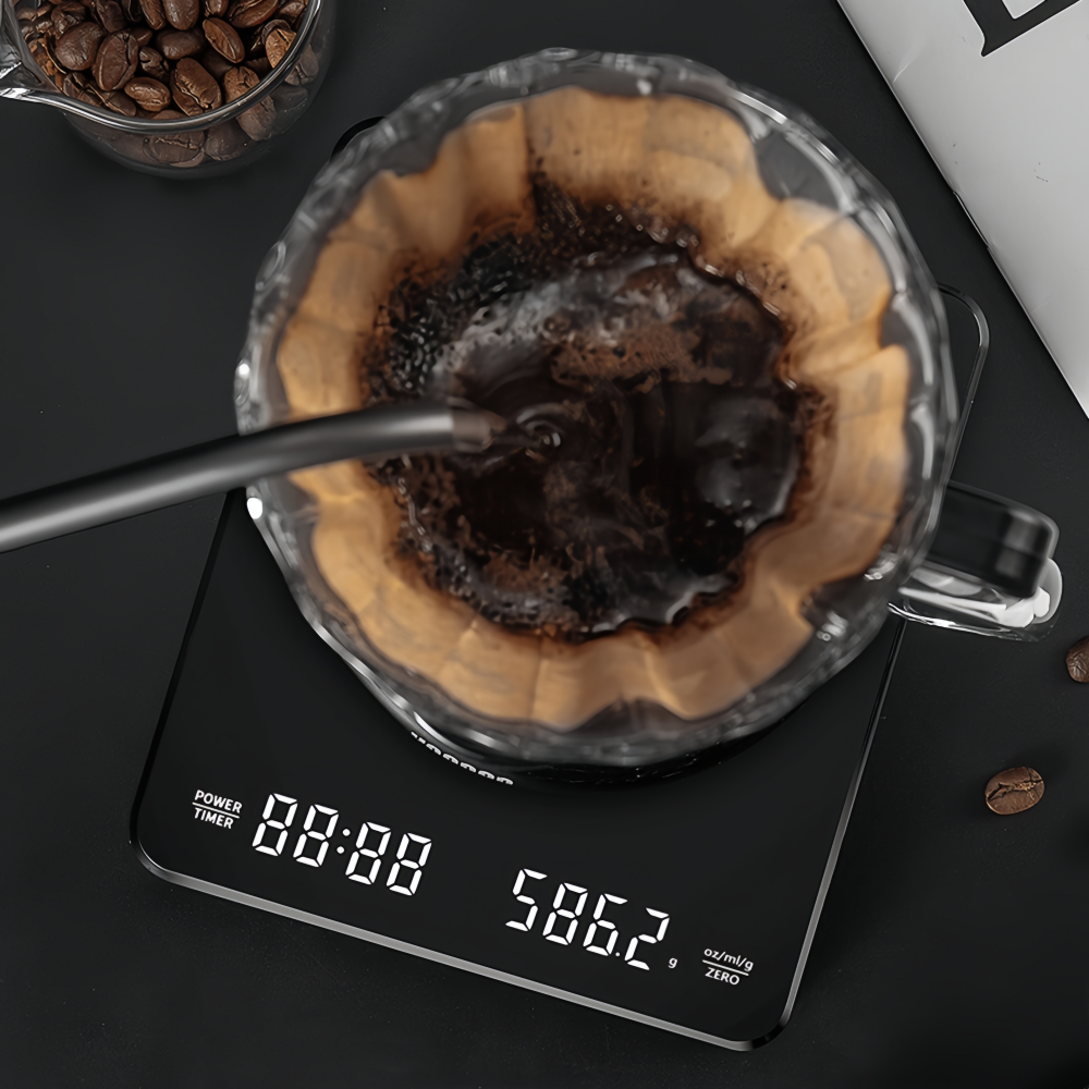 Professional Highprecision Electronic Coffee Scale LED Display USB Timing Waterproof Pad Coffee Acc 1