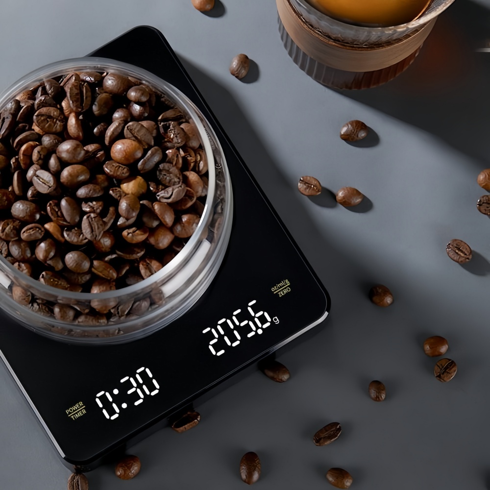 Professional Highprecision Electronic Coffee Scale LED Display USB Timing Waterproof Pad Coffee Acc 2