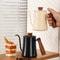 HighQuality Handmade Coffee Pot Stainless Steel With Thermometer Solid Wood Handle Clear Scale 3