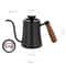 HighQuality Handmade Coffee Pot Stainless Steel With Thermometer Solid Wood Handle Clear Scale 7