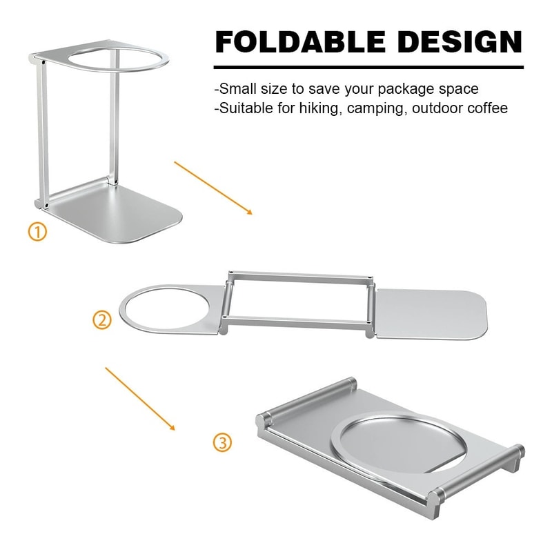 Foldable Coffee Stand, Lightweight Drip Filter Coffee Stand, Aluminum Alloy Coffee Machine Stand for Outdoor Use