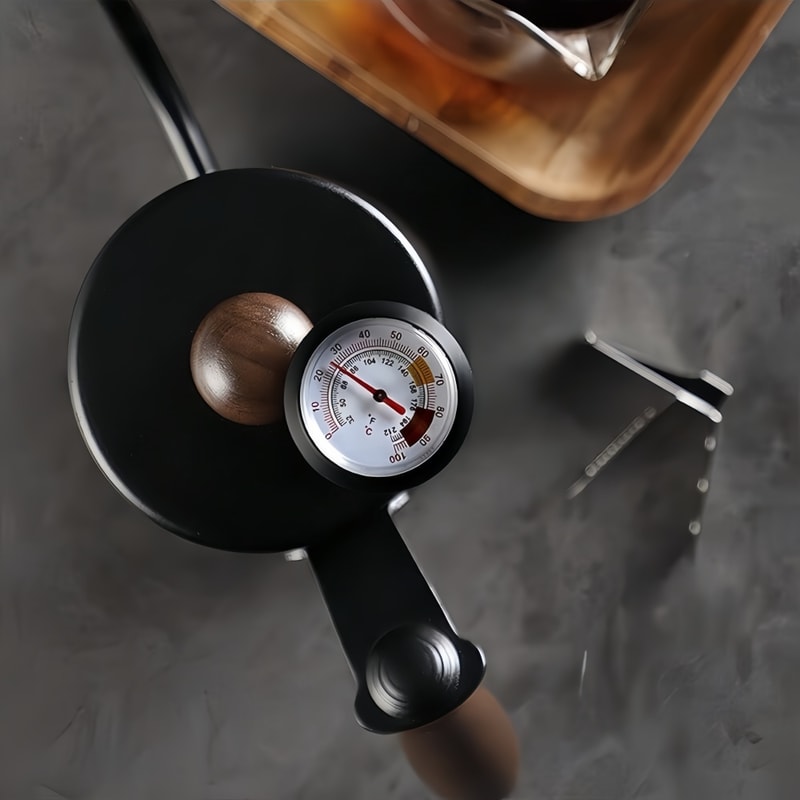 Coffee Pot Thermometer Stainless Steel Clip-on Accurate Milk Bottle Temperature Measurement for Coffee Lovers