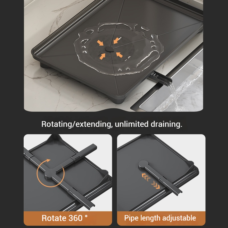 Adjustable Stainless Steel Dish Drying Rack With Drainboard Over Sink Plate Drainer Storage Organiz 3