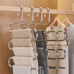 multi-functional layers clothes hangers non-slip pant storage rack for clothing and organization