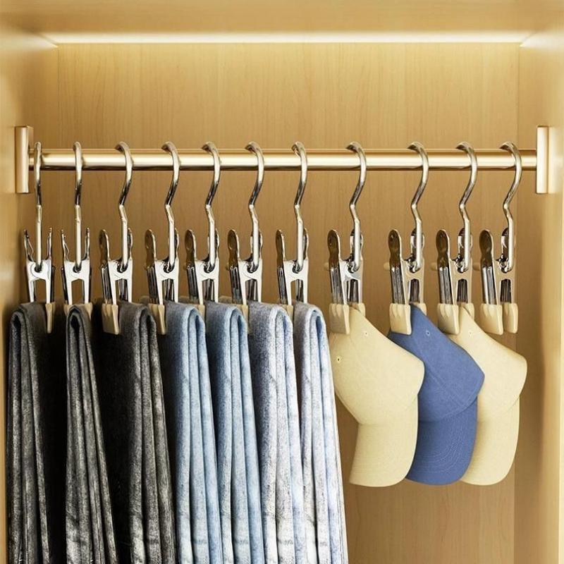 Portable Hanging Clothes Clip Stainless Steel Clothespins Laundry Clothes Pegs Hook Wardrobe Organi 1