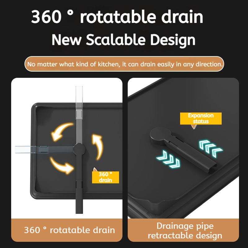 Stainless Steel Dish Drying Rack Adjustable Kitchen Plates Organizer With Drainboard Over Sink Stor 2