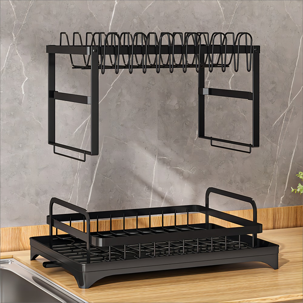 Kitchen Dish Drying Rack Bowl Drainer Storage Rack For Knife Fork Tableware Chopsticks Water Cup 1