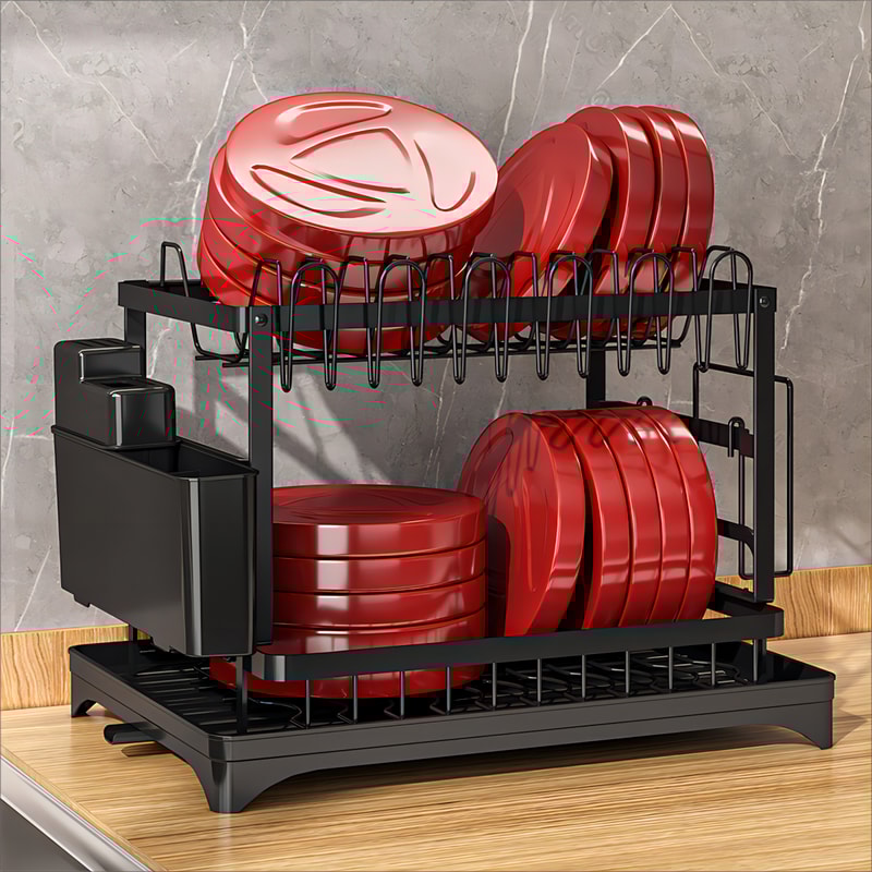 Kitchen Dish Drying Rack Bowl Drainer Storage Rack For Knife Fork Tableware Chopsticks Water Cup 0