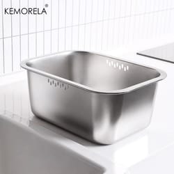 multipurpose kitchen sink bowl portable washing-up bowl stainless steel dishpan vegetable washing basin