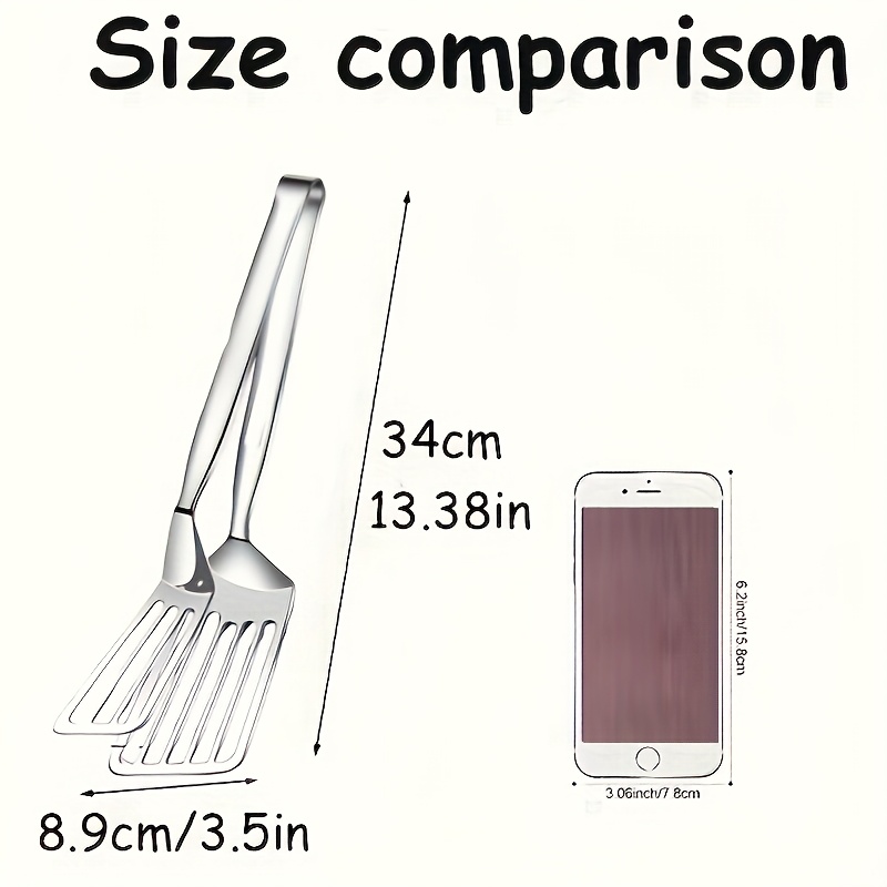 Heat Resistant Stainless Steel Steak Tongs Secure Grip For Grilling And Flipping Multipurpose Kitch 5
