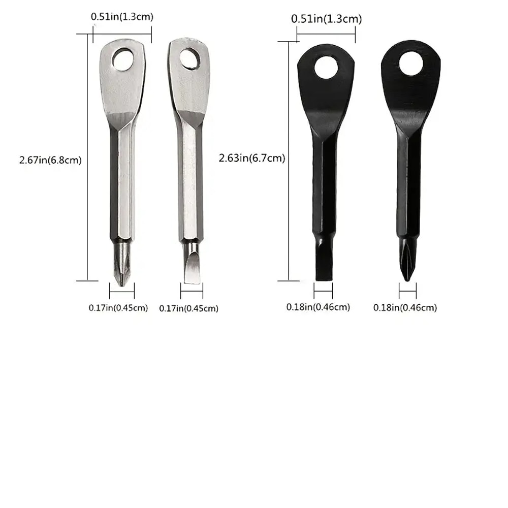 Durable Steel Keychain Screwdrivers Suitable For Cars Bicycles Motorcycles 5