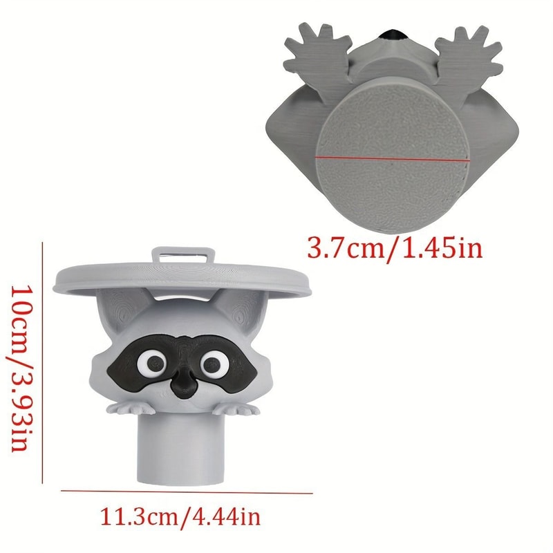 3D Printed Raccoon Toilet Roll Holder White Plastic Tissue Holder With Lid Playful Bathroom Decor 8
