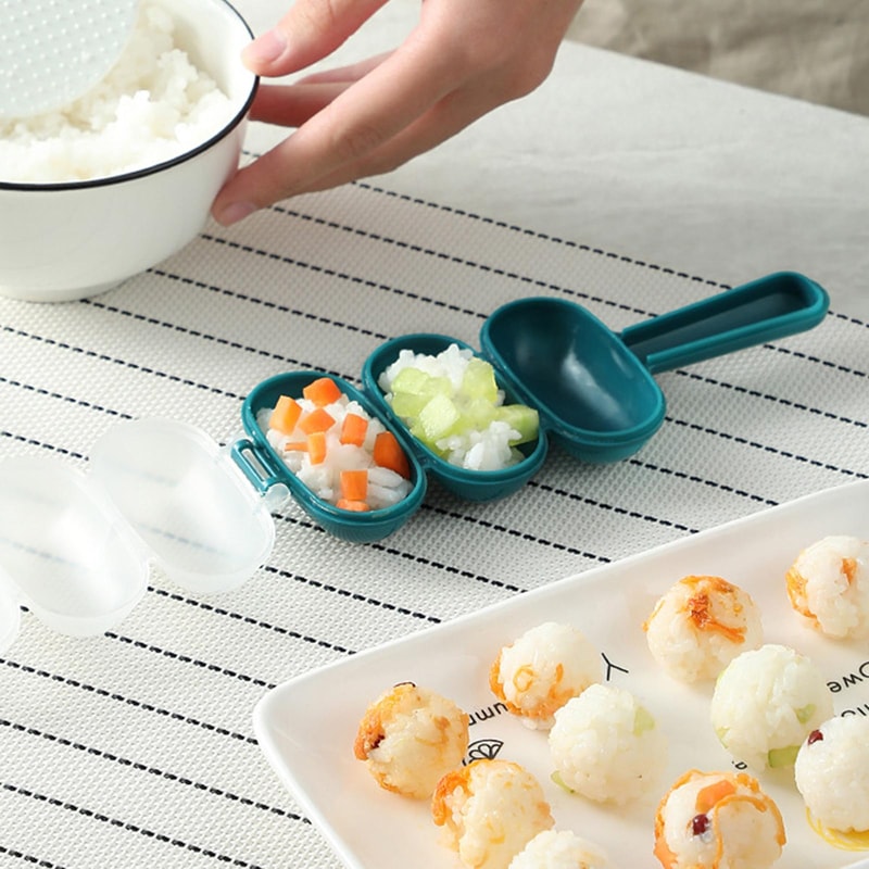 Portable Rice Ball Mold Sushi Maker Mold for Meatballs Outings and Family Picnics