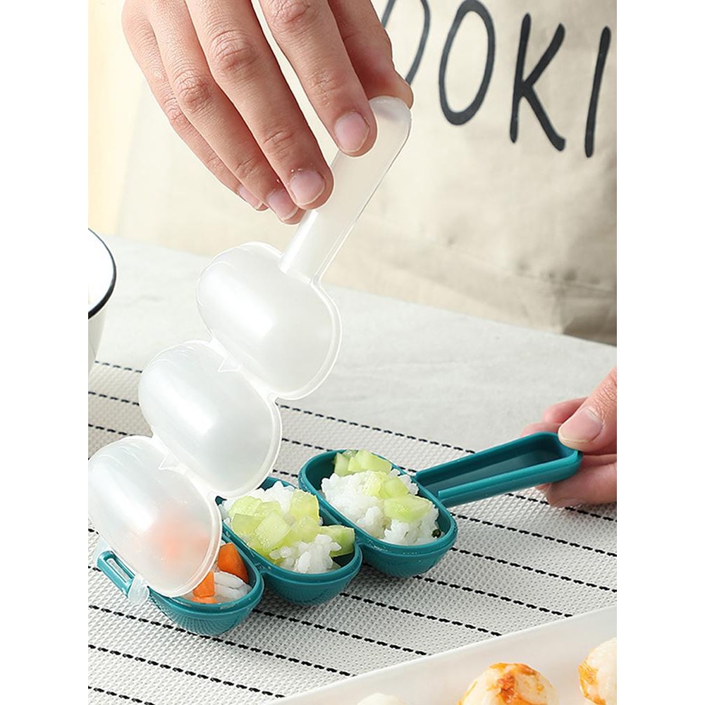Portable Rice Ball Mold Sushi Maker Mold for Meatballs Outings and Family Picnics