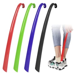 plastic long handle shoe horn easy to use shoe spoon for professional women men pull pumping shoes artifact