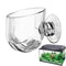 Aquarium Glass Plant Pot With Suction Holder Acrylic Aquatic Plant Cup Feeding Container Stand For 0