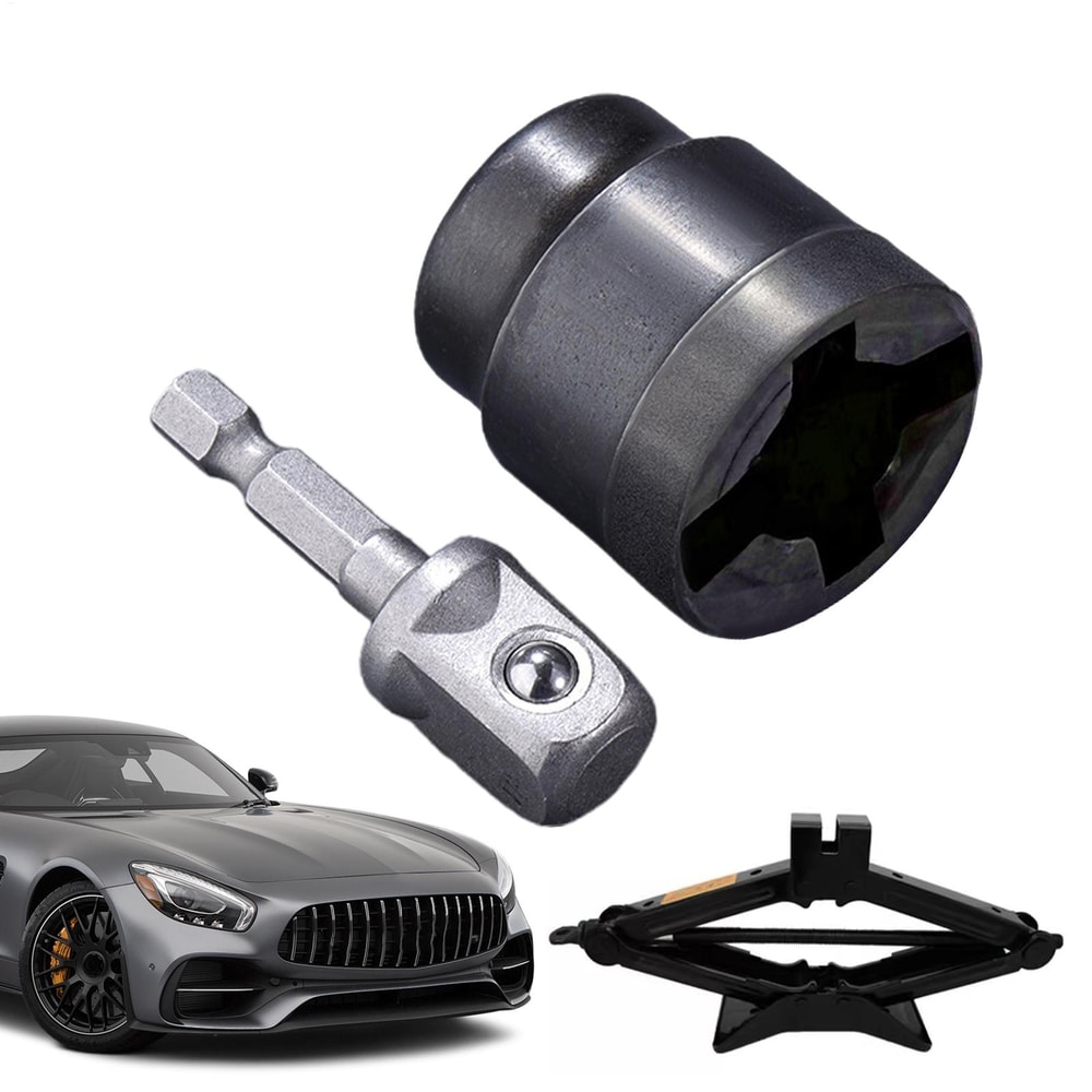 RustResistant Car Scissor Jack Adapter Special Socket RV Stabilizer Drill Converter Tool Change Att 6
