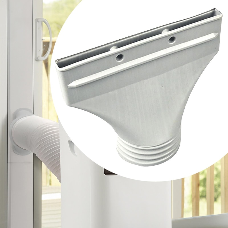 Plastic Flat Exhaust Nozzle Adapter For Window Air Vent Exhaust Pipe Connector For Air Conditioning 1