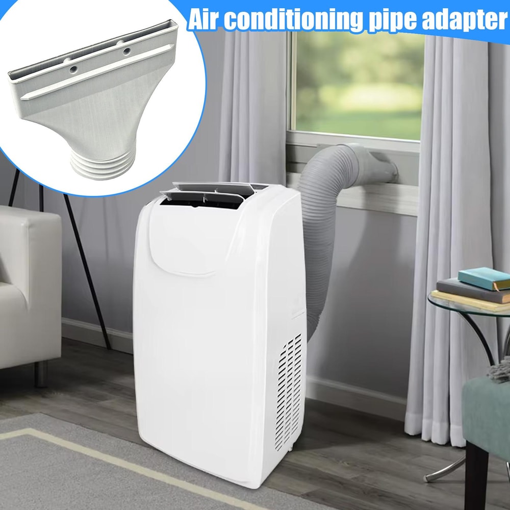 Plastic Flat Exhaust Nozzle Adapter For Window Air Vent Exhaust Pipe Connector For Air Conditioning 2