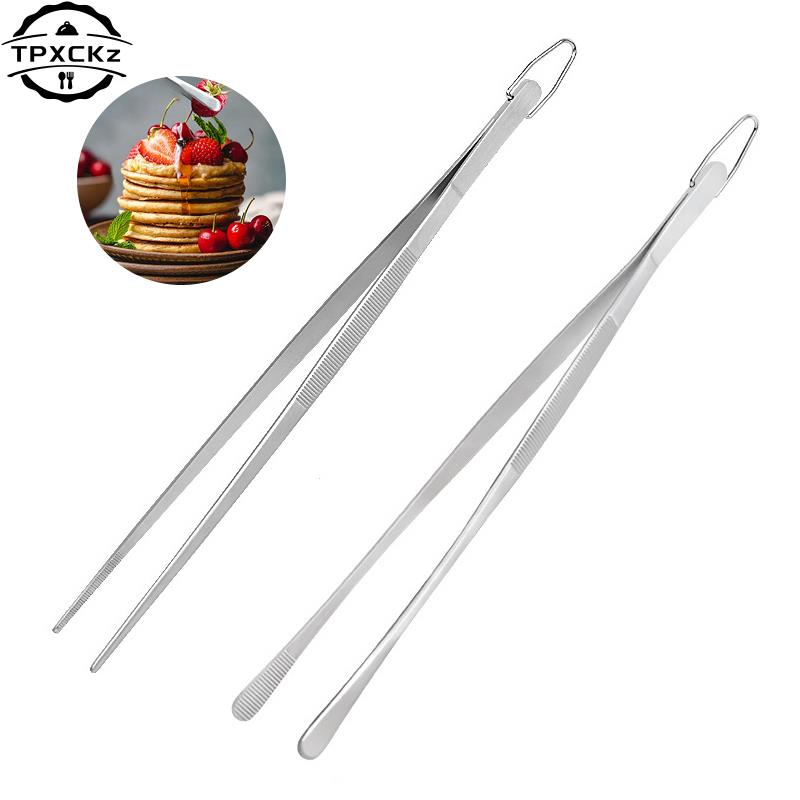 Stainless Steel Tweezers For Cooking BBQ And Bartending ExtraLong Fine Tongs For Kitchen Use 0