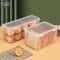 Airtight Bread Box, Kitchen Dispenser for Bread and Cake, Clear Refrigerator Storage Container