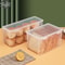 Airtight Bread Box, Kitchen Dispenser for Bread and Cake, Clear Refrigerator Storage Container